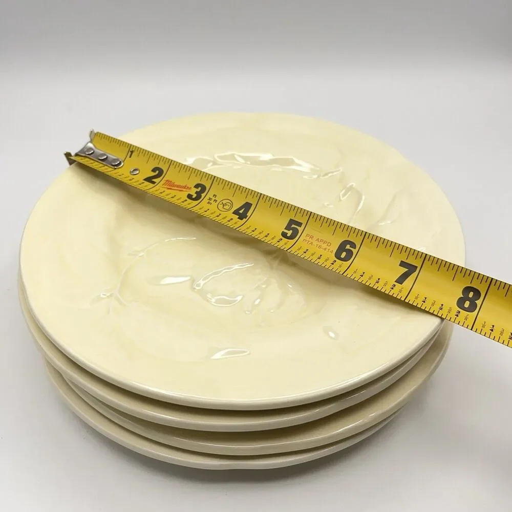 Williams Sonoma Olive Harvest Yellow Salad Plates Made In Portugal Set Of 4